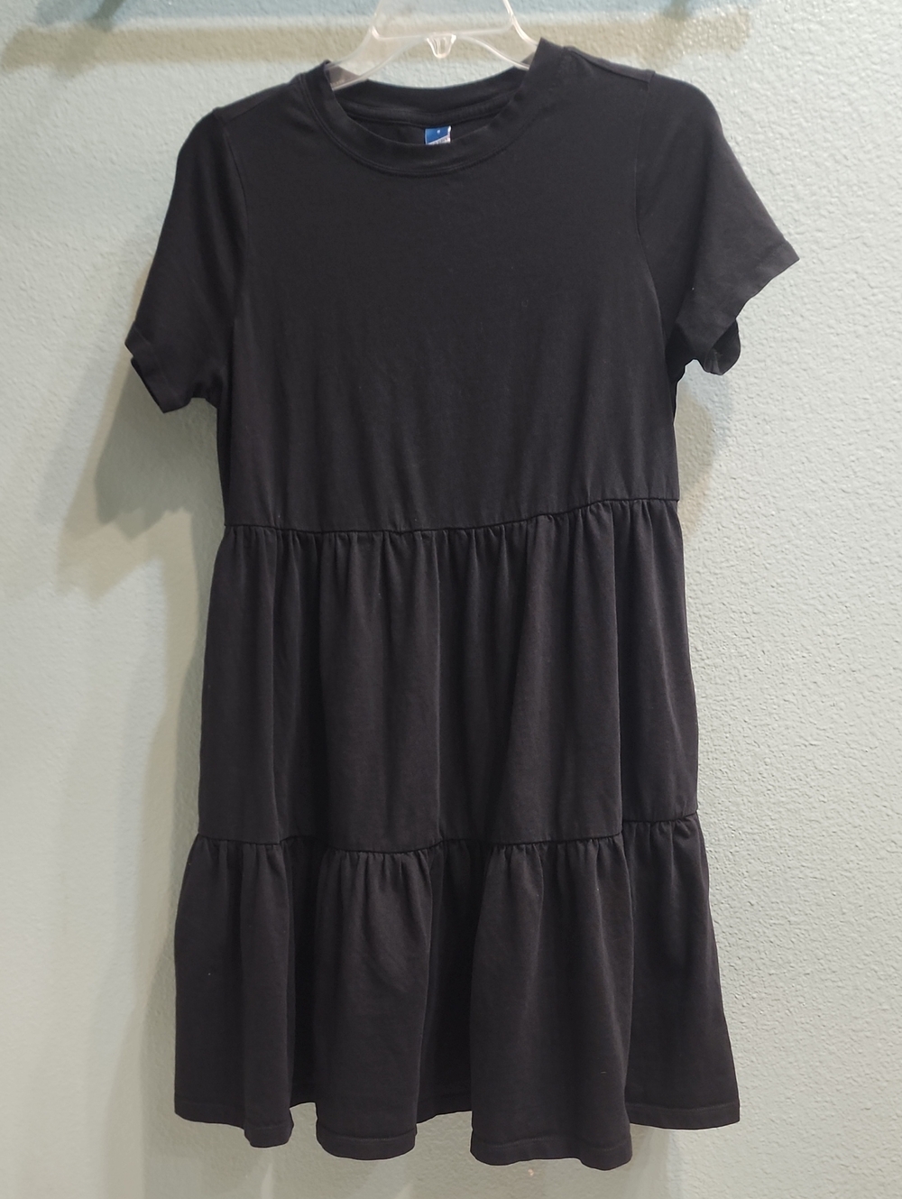 Old Navy Black Short Sleeve Knit Dress Black Size Small